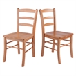 Winsome Groveland 3-Piece Square Solid Wood Dining Set in Light Oak