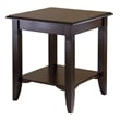 Winsome Nolan Transitional Solid Wood End Table in Cappuccino