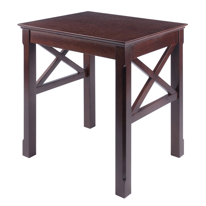 Winsome Xola 3-Piece Transitional Solid Wood Nesting Table in Cappuccino