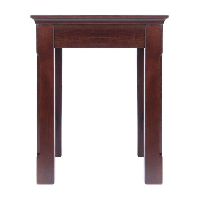 Winsome Xola 3-Piece Transitional Solid Wood Nesting Table in Cappuccino