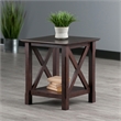 Winsome Xola Transitional Solid Wood End Table in Cappuccino