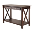 Winsome Xola Transitional Solid Wood Console Table with 2 Drawers in Cappuccino
