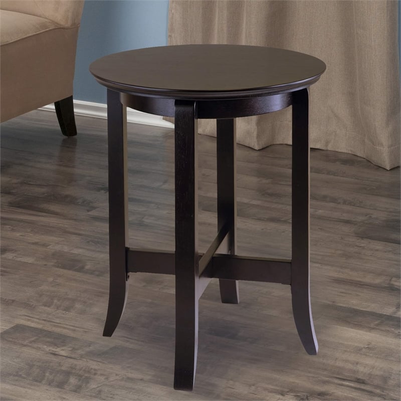 Winsome Toby Transitional Solid Wood End Table in Dark Espresso