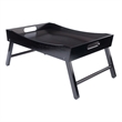 Winsome Benito Transitional Solid Wood Bed Tray with Foldable Legs in Espresso