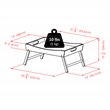 Winsome Benito Transitional Solid Wood Bed Tray with Foldable Legs in Espresso