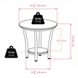 Winsome Maya Round Transitional Wood End Table Top with Legs in Black