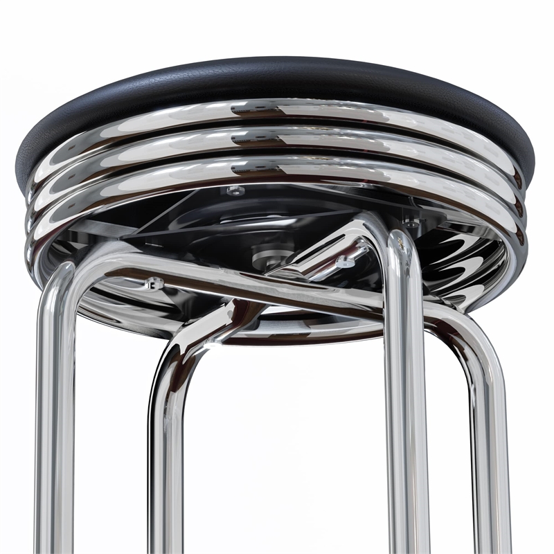 Winsome Summit 3-Piece Round Contemporary Wood/Metal Pub Set in Black