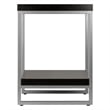 Winsome Jared Wood End Table with Enamel Steel Tube in Dark Espresso