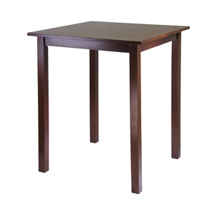 Winsome Parkland Square Transitional Solid Wood Pub Table in Antique Walnut