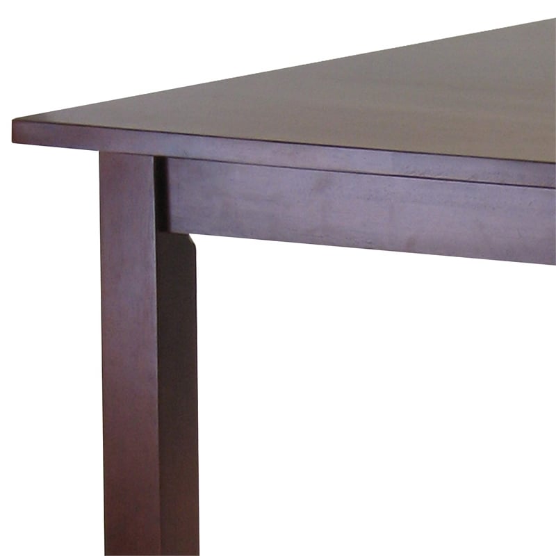 Winsome Parkland Square Transitional Solid Wood Pub Table in Antique Walnut