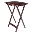 Winsome Alex Rectangle Transitional Solid Wood TV Table in Walnut (Set of 4)