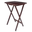Winsome Alex Rectangle Transitional Solid Wood TV Table in Walnut (Set of 4)