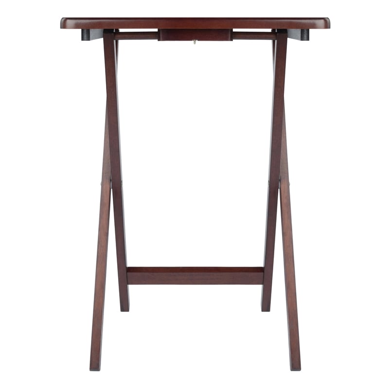 Winsome Alex Rectangle Transitional Solid Wood TV Table in Walnut (Set of 4)