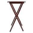Winsome Alex Rectangle Transitional Solid Wood TV Table in Walnut (Set of 4)