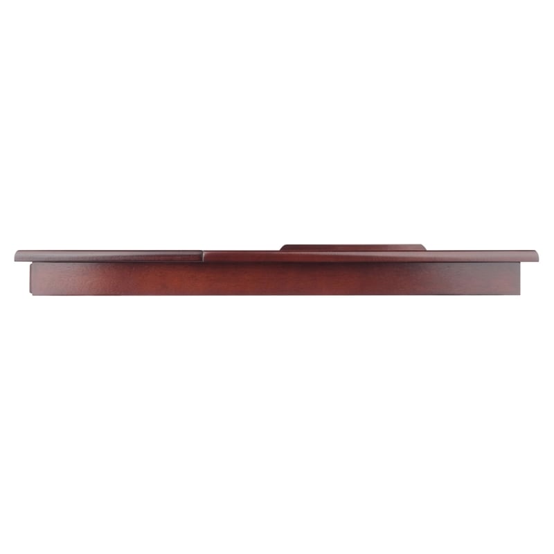Winsome Alden Solid Wood Lap Desk Flip Top w/ Drawer and Foldable Legs in Walnut