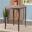 Winsome Inglewood Solid Wood Dining Table with Curved Top in Antique Walnut