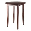 Winsome Fiona Round Transitional Solid Wood Pub Table in Antique Walnut