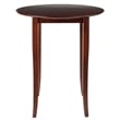 Winsome Fiona Round Transitional Solid Wood Pub Table in Antique Walnut
