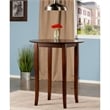 Winsome Fiona Round Transitional Solid Wood Pub Table in Antique Walnut