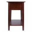 Winsome Rochester Shaker Solid Wood Nightstand with Drawer in Antique Walnut