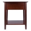 Winsome Rochester Shaker Solid Wood Nightstand with Drawer in Antique Walnut