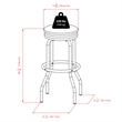 Winsome Summit 3-Piece Transitional Wood/Metal Pub Set in Black