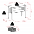 Winsome Morris Solid Wood Console Hall Table with 3 Foldable Baskets in Espresso