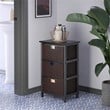 Winsome Omaha Transitional Solid Wood Storage Rack w/ 3 Foldable Baskets - Black