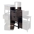 Winsome Omaha Transitional Solid Wood Storage Rack w/ 3 Foldable Baskets - Black