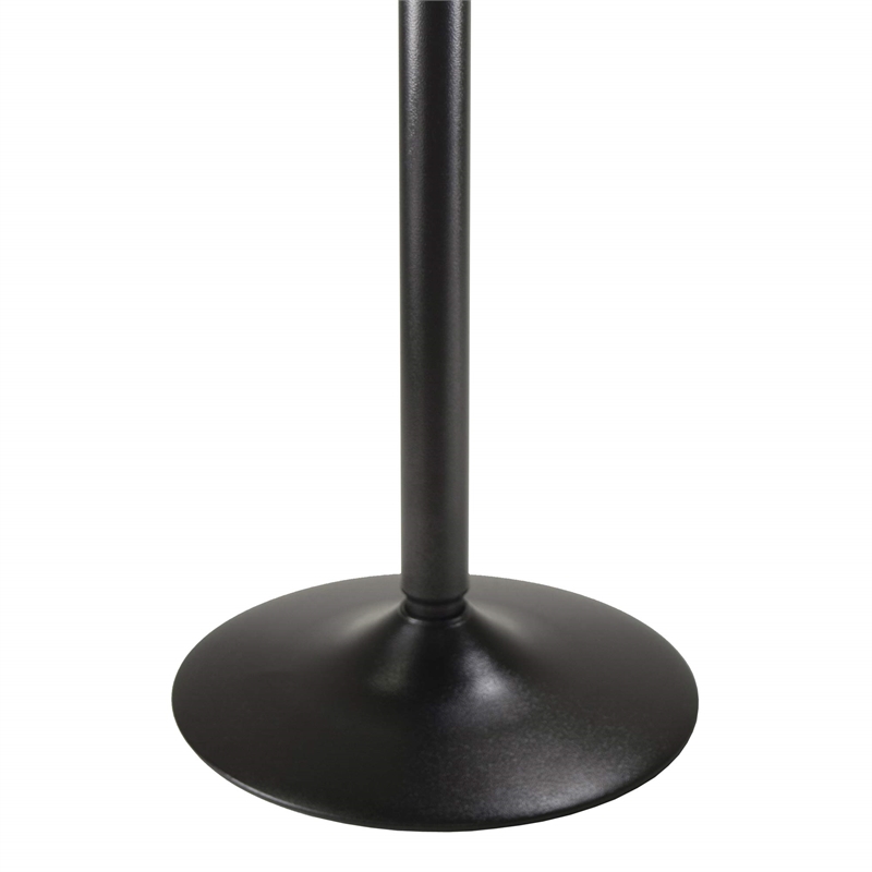 Winsome Obsidian Square Contemporary Wood/Metal Pub Table in Black