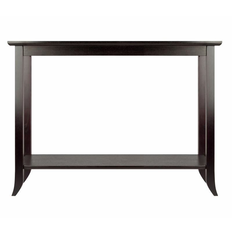 Winsome Genoa Rectangular Transitional Solid Wood Console Table in Dark Espresso