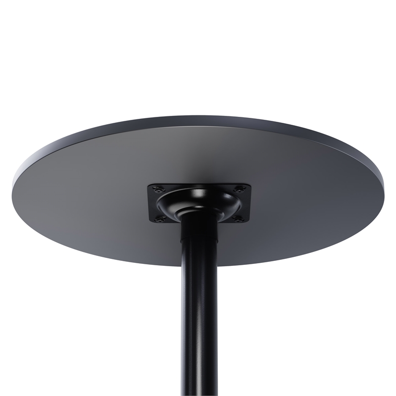 Winsome Obsidian Round Contemporary Wood/Metal Pub Table in Black