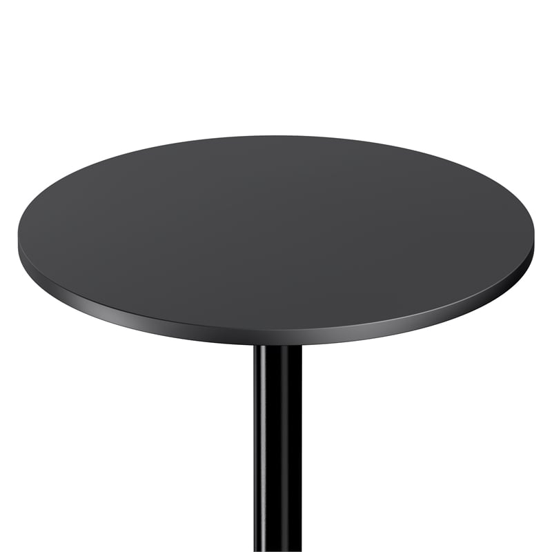 Winsome Obsidian Round Contemporary Wood/Metal Pub Table in Black