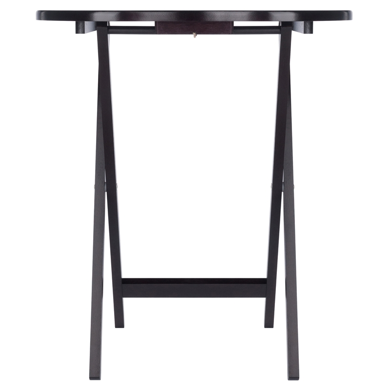 Winsome Skippy 5-Piece Transitional Solid Wood TV Table Set in Espresso