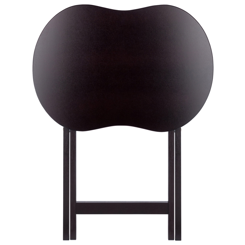 Winsome Skippy 5-Piece Transitional Solid Wood TV Table Set in Espresso