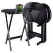 Winsome Skippy 5-Piece Transitional Solid Wood TV Table Set in Espresso