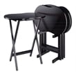 Winsome Skippy 5-Piece Transitional Solid Wood TV Table Set in Espresso