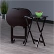Winsome Skippy 5-Piece Transitional Solid Wood TV Table Set in Espresso