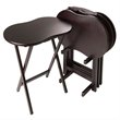 Winsome Skippy 5 Piece TV Table Set with Peanut Top in Espresso