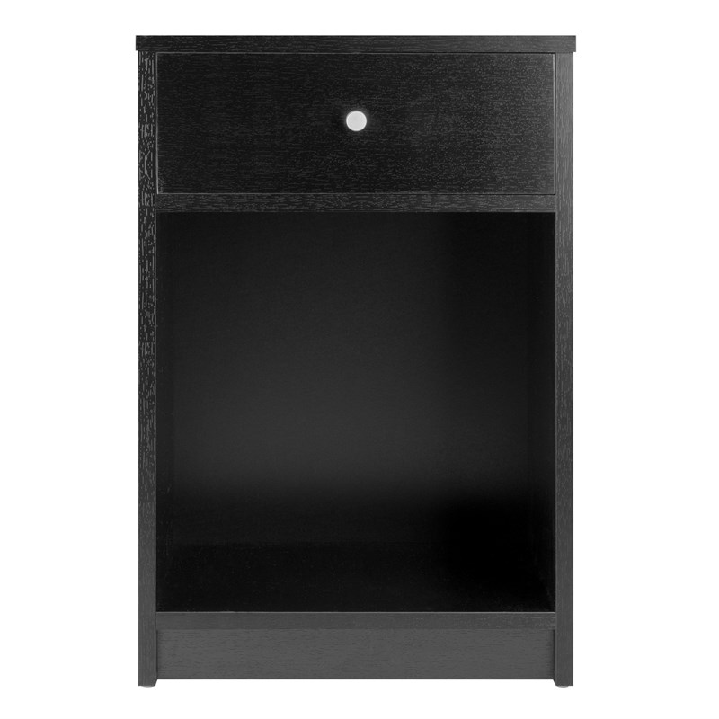 Winsome Squamish Transitional Composite Wood Accent Table in Black