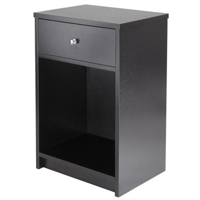 Winsome Squamish Transitional Composite Wood Accent Table in Black