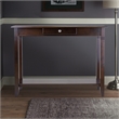 Winsome Nolan Transitional Solid Wood Console Table with Drawer in Cappuccino