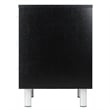 Winsome Daniel Transitional Composite Wood Accent Table with 3-Drawer in Black