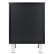 Winsome Daniel Transitional Composite Wood Accent Table with 3-Drawer in Black