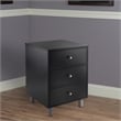 Winsome Daniel Transitional Composite Wood Accent Table with 3-Drawer in Black