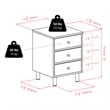 Winsome Daniel Transitional Composite Wood Accent Table with 3-Drawer in Black