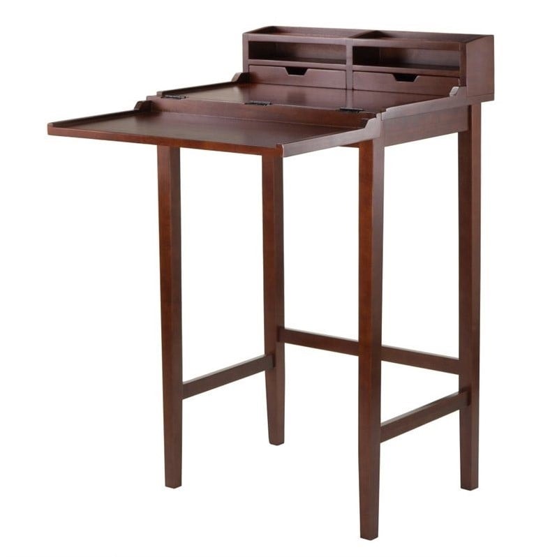 Winsome Brighton Standing Desk In Antique Walnut 94628