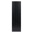 Winsome Timothy 3x3 Wood Storage Cabinets w/ Wainscoting Panel in Black