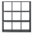 Winsome Timothy 3x3 Wood Storage Cabinets w/ Wainscoting Panel in Black