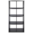 Winsome Timothy 4x2 Wood Storage Cabinet w/ Wainscoting Panel in Black